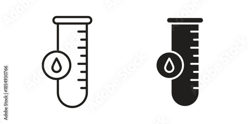 Blood test icons or logo design isolated sign symbol vector illustration - high quality line style vector