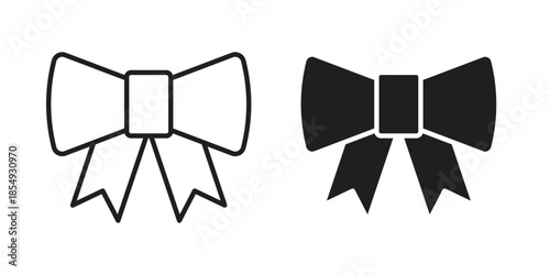 bowknot icons or logo design isolated sign symbol vector illustration - high quality line style vector