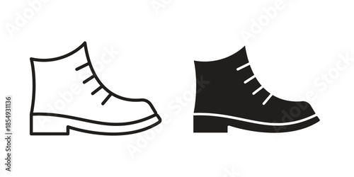brisk boots icons or logo design isolated sign symbol vector illustration - high quality line style vector