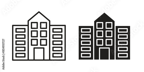 Campus icons or logo design isolated sign symbol vector illustration - high quality line style vector