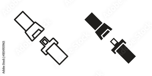 Car seat belt icons or logo design isolated sign symbol vector illustration - high quality line style vector