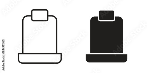 Car seat icons or logo design isolated sign symbol vector illustration - high quality line style vector