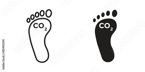 Carbon footprint icons or logo design isolated sign symbol vector illustration - high quality line style vector