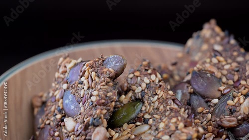 Healthy Pumpkin Seeds Cookies Crackers Isolated, Healthy Cereal Crackers, Homemade Pumpkin Seed Cookie Group on White Background. High quality photo