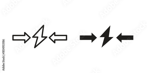 Conflict icons or logo design isolated sign symbol vector illustration - high quality line style vector