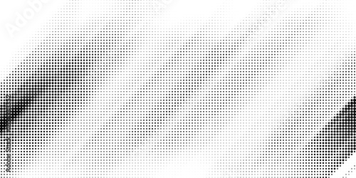 An intriguing black and white halftone background with a diagonal fade creates a contemporary and grunge aesthetic.