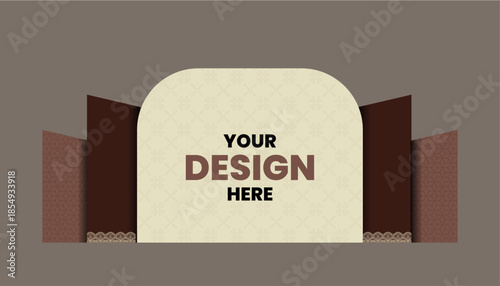 Event Stage design for business conferences, corporate projects presentations, shareholders event or meeting with slides on projection screens.