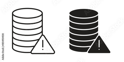 Data loss icons or logo design isolated sign symbol vector illustration - high quality line style vector