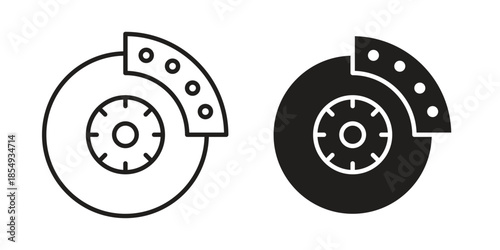 Disk brake icons or logo design isolated sign symbol vector illustration - high quality line style vector