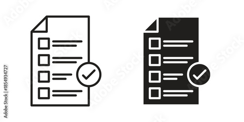 Document verification icons or logo design isolated sign symbol vector illustration - high quality line style vector