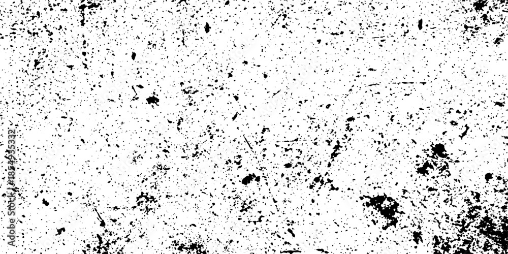 Obraz premium An abstract black and white texture exhibiting a thoroughly deteriorated surface covered in scattered grit and fine scratches.