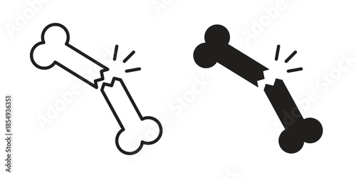 Fracture icons or logo design isolated sign symbol vector illustration - high quality line style vector