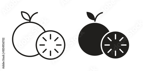 Grapefruit icons or logo design isolated sign symbol vector illustration - high quality line style vector