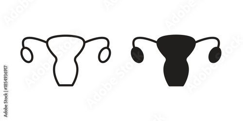 Gynecology icons or logo design isolated sign symbol vector illustration - high quality line style vector