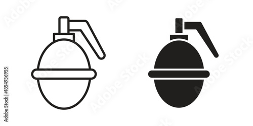 Hand grenade icons or logo design isolated sign symbol vector illustration - high quality line style vector