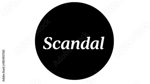 Scandal white and black icon