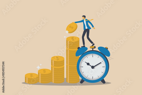 Man balancing time and wealth