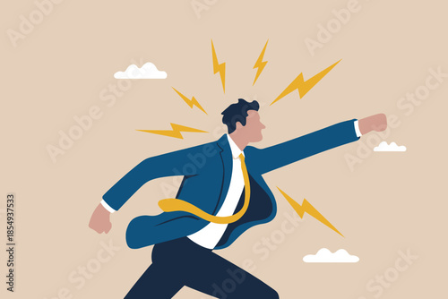 Businessman struck by lightning