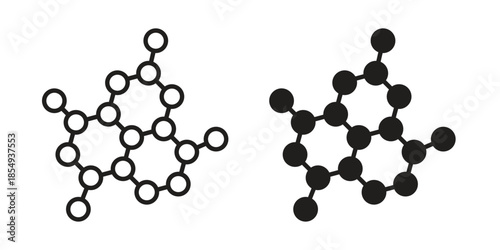 Hormones icons or logo design isolated sign symbol vector illustration - high quality line style vector