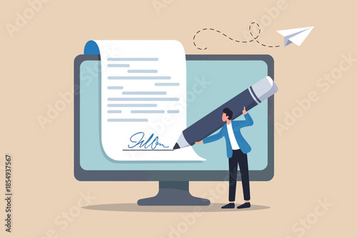 Digital signature on document