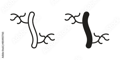 Human artery icons or logo design isolated sign symbol vector illustration - high quality line style vector