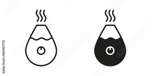 Humidifiers collection Silhouette flat icon design element vector glyph flat icons
