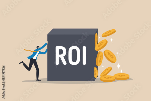 Person celebrating high return on investment