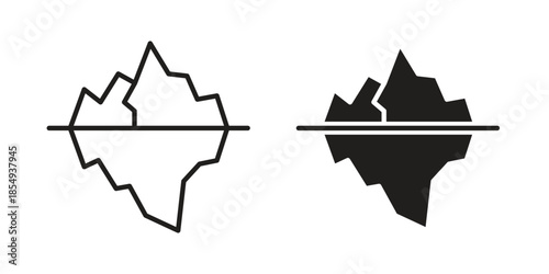 Iceberg icons or logo design isolated sign symbol vector illustration - high quality line style vector