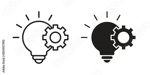 Implement icons or logo design isolated sign symbol vector illustration - high quality line style vector