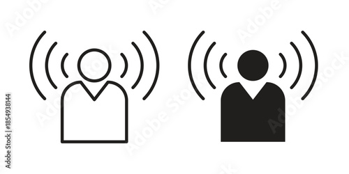 Influencer icons or logo design isolated sign symbol vector illustration - high quality line style vector