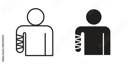 Injury icons or logo design isolated sign symbol vector illustration - high quality line style vector