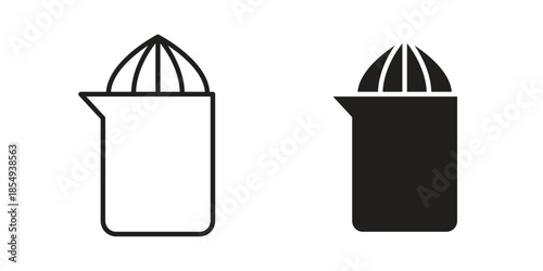 Juicer squeezer icons or logo design isolated sign symbol vector illustration - high quality line style vector