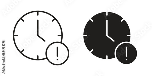 Late icons or logo design isolated sign symbol vector illustration - high quality line style vector