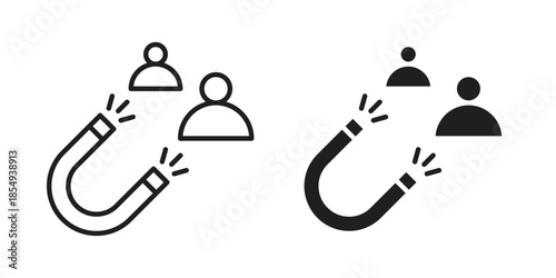 Lead generation icons or logo design isolated sign symbol vector illustration - high quality line style vector