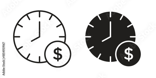 Long term investment icons or logo design isolated sign symbol vector illustration - high quality line style vector