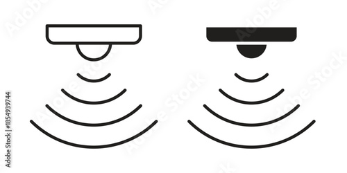 Motion sensor icons or logo design isolated sign symbol vector illustration - high quality line style vector