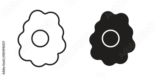 Omelet icons or logo design isolated sign symbol vector illustration - high quality line style vector