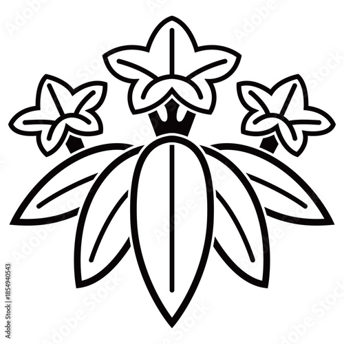 家紋です。陰笹竜胆といいます。