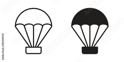 Parachute icons or logo design isolated sign symbol vector illustration - high quality line style vector