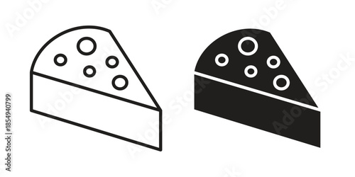 Parmesan icons or logo design isolated sign symbol vector illustration - high quality line style vector