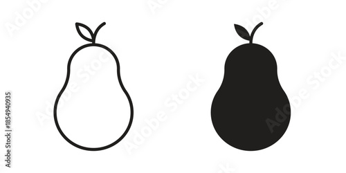Pear icons or logo design isolated sign symbol vector illustration - high quality line style vector