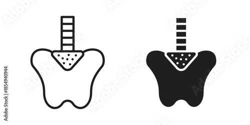 Pelvis icons or logo design isolated sign symbol vector illustration - high quality line style vector