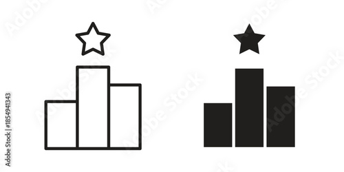 Podium icons or logo design isolated sign symbol vector illustration - high quality line style vector