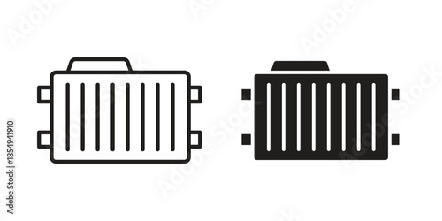 Radiator icons or logo design isolated sign symbol vector illustration - high quality line style vector