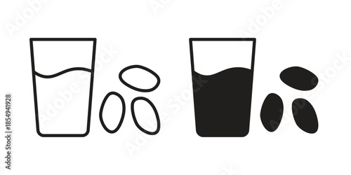 Ramadan iftar icons or logo design isolated sign symbol vector illustration - high quality line style vector