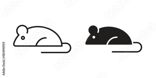 Rat icons or logo design isolated sign symbol vector illustration - high quality line style vector