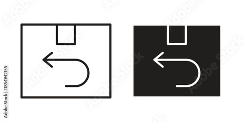 Return purchase icons or logo design isolated sign symbol vector illustration - high quality line style vector