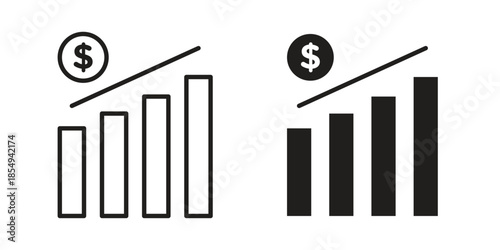 Revenue icons or logo design isolated sign symbol vector illustration - high quality line style vector