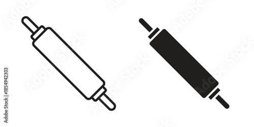 Rolling pin icons or logo design isolated sign symbol vector illustration - high quality line style vector