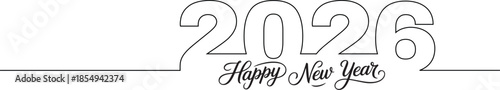 Happy new year 2026 vector design 
